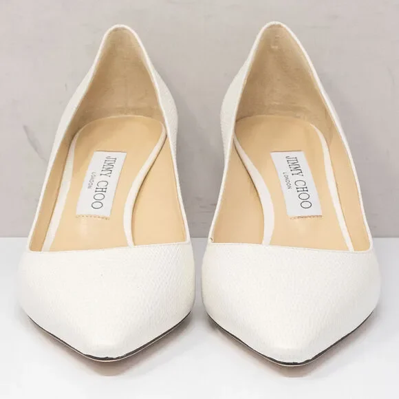 Jimmy Choo White Pointed Heels - Picture 6 of 10